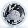 Isle of Man 1 crown Home Pets Turkish Cat Animals colored proof silver coin 2011