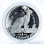 Isle of Man 1 crown Home Pets Siamese Cat Animals proof silver coin 1992