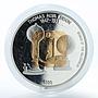Mongolia 500 togrog Thomas Alva Edison Lightbulb silver gilded proof coin 1999