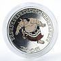 Mongolia 500 togrog Japanese Sumo Wrestler Shiranui colored silver coin 2005