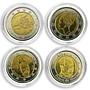 Probe Trial Essai 2 Euro coin set of 13 pcs Bimetal