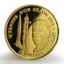 Niue 25 dollars Wernher von Braun proof gold coin 1996