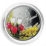 Niue 1 dollar Women's Day Tulips Flowers 8 March silver coin 2012