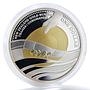 New Zealand 1 dollar Gold Rushes proof gilded silver coin 2006