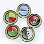 Bougainville Island 1 dollar Flags of African Nations set of 5 color coins 2017