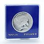 Poland 100 zlotych Protection of Environment Wood Grouse silver coin 1980