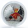 Palau 5 dollars Volcano Eruption Genesis Volcanic Rock colored silver coin 2006