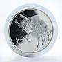 Russia 3 rubles Zodiac Taurus proof silver coin 2004