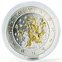 Rwanda 1000 francs Zodiac Pisces Fish silver gilded coin 2009