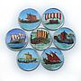 Somalia set of 7 coins Antique Ships colorized souvenir set 2017