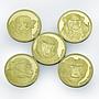 Somaliland 5 shillings Monkeys of Africa wildlife animal UNC set of 5 coins 2017