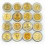 Thailand 10 baht set of 63 coins