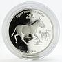 Turkmenistan 500 manat Red Book Gulan Onager Fauna silver proof coin 1996