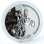 Tuvalu 1 dollar Battle of Poltava Peter I Horseman colored silver coin 2009
