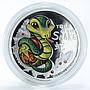 Tuvalu 50 Cents Year of the Baby Snake 1/2 Oz Coloured Silver Coin 2013