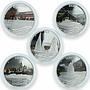 Tuvalu set of 5 coins Great River Journeys colored silver coins 2010