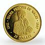 Tuvalu 20 dollars Death of Princess Diana proof gold coin 1997