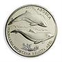 Ukraine 2 hryvnia Dolphin Azovka Flora Fauna Black Sea Red List nickel coin 2004