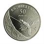 Ukraine 5 hryvnia 50 years State Design Office Pivdenne space nickel coin 2004