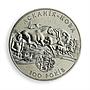 Ukraine 2 hryvnia 100 years Askania-Nova steppe reserve animals nickel coin 1998