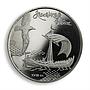 Ukraine 5 hryvnia Cossack Boat Maritime history ship navigation nickel coin 2010