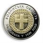 Ukraine 5 hryvnia 75 years of Volyn Oblast Lutsk castle swan bimetal coin 2014