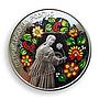 Ukraine 5 hryvnia Petrykivka painting folk art style colored nickel coin 2016