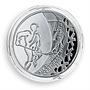 Ukraine 10 hryvnia Winter Olympic Games Salt Lake City Hockey silver coin 2001