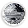 Ukraine 10 hryvnia Icebreaker Captain Belousov Ship silver proof coin 2004