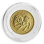 Ukraine 2 hryvnas Signs of the Zodiac Aries gold coin 2006