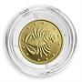 Ukraine 2 hryvnas Signs of the Zodiac Cancer gold coin 2008