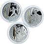 British Virgin Islands 10 dollars set of 3 coins Legendary Weapons proof 2013