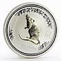 Australia 1 dollar Year of the Mouse 2008 Lunar Series I gilded silver coin 2007