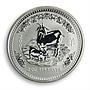 Australia 2 dollars Year of The Goat Lunar Series I 2 oz Silver Coin 2003