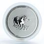 Australia 8 dollars Year of the Pig Lunar Series I 5 Oz silver coin 2007