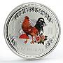 Australia 10 dollars Lunar series I Year of Rooster silver coin 2005