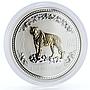 Australia 1 dollar Lunar Calendar I Year of the Tiger gilded silver coin 2010