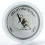 Australia 1 dollar Lunar Calendar I Year of the Mouse gilded silver coin 2007