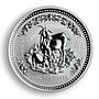 Australia 1 dollar Year of The Goat Lunar Series I 1 oz Silver Coin 2003