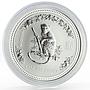 Australia 1 dollar Lunar Calendar series I Year of the Monkey silver coin 2004