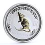 Australia 1 dollar Lunar Calendar I Year of the Mouse gilded silver coin 2007