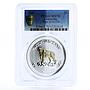 Australia 1 dollar Lunar I Year of the Tiger MS70 PCGS gilded silver coin 2007
