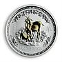 Australia 1 dollar Lunar Calendar I Year of the Goat gilded silver coin 2003