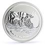 Australia 8 dollars Lunar Calendar II Year of the Mouse 5 oz silver coin 2008