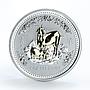 Australia 1 dollar Lunar Calendar I Year of the Goat gilded silver coin 2003