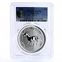 Australia 1 dollar Lunar Calendar I Year of Horse MS70 PCGS silver coin 2002