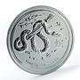 Australia 2 dollars Year of the Snake Lunar Series II 2oz silver coin 2013