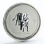 Australian 1 dollar Year of the Ox Lunar Series I 1 oz Silver Coin 2009