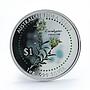 Cook Islands 1 dollar Eucalyptus recurva Australian flora 1 oz silver coin 1999