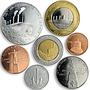 Redonda set of seven coins 100th Anniversary Titanic Memorial 2012